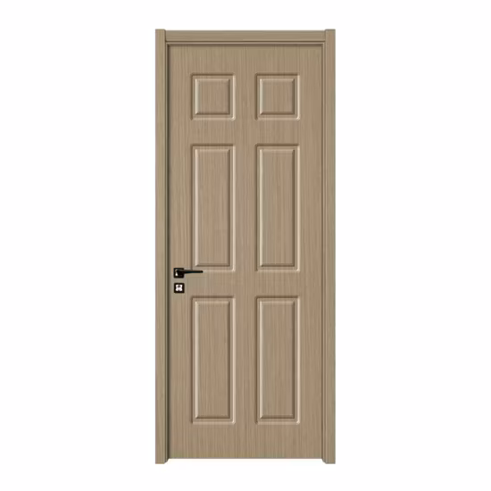 Porta deslizante de PVC de vidro embutido composto de madeira maciça interior WPC